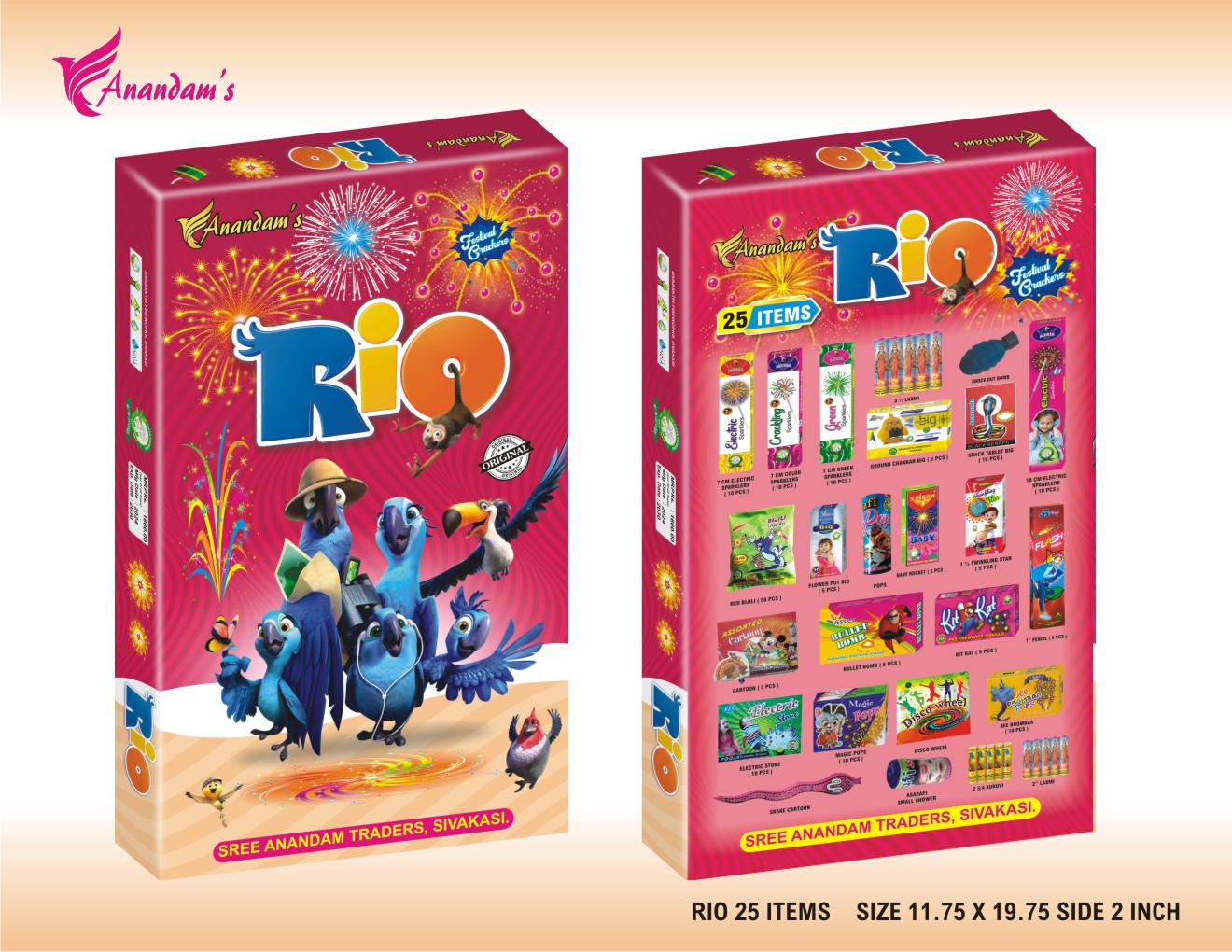 Krish Crackers RIO 25 items Gift Pack